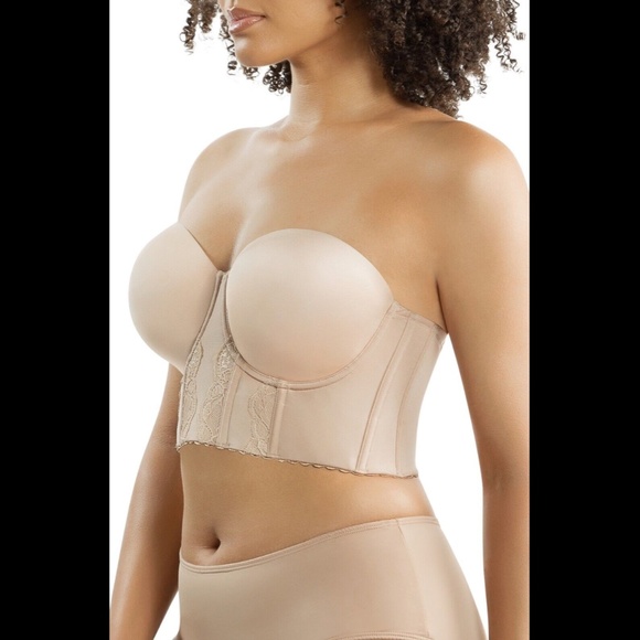 NWT Parfait [ 44D US ] Elissa Underwire Strapless Bustier Bra in Nude‎ - Picture 2 of 13